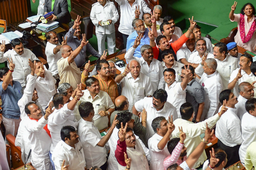 BJP wins trust vote in karnataka